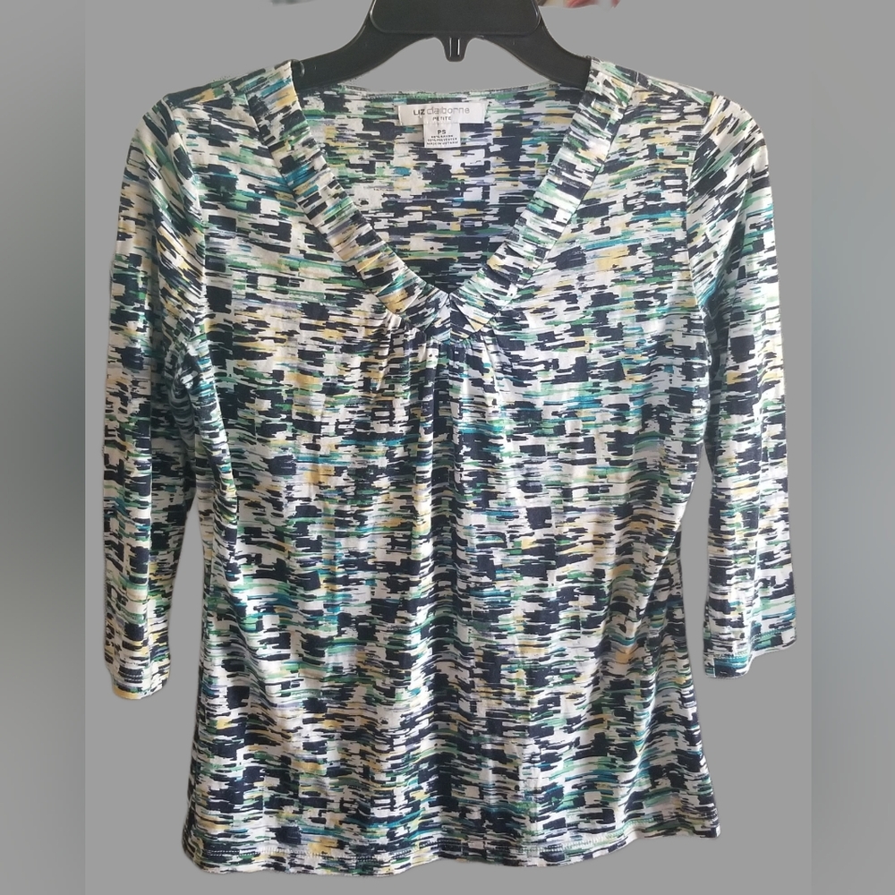 Liz Claiborne Women’s 3/4 Sleeve Blouse Petite Small